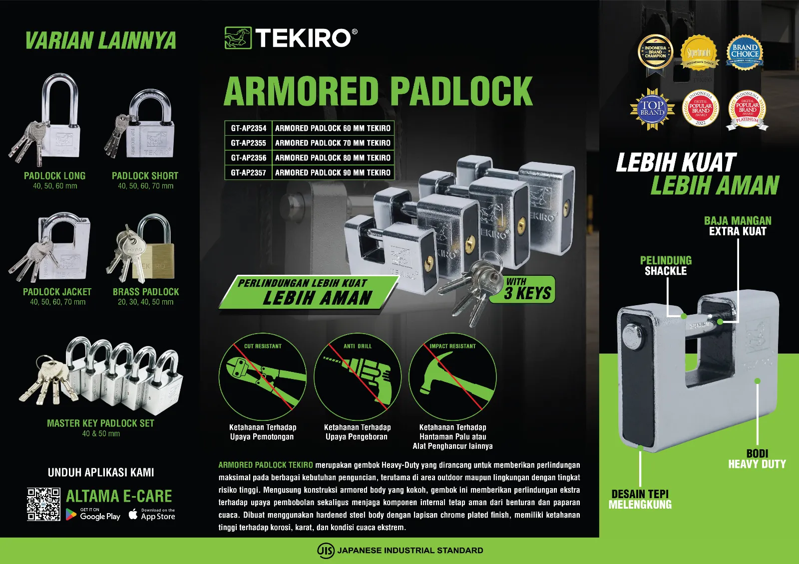 ARMORED PADLOCK TEKIRO