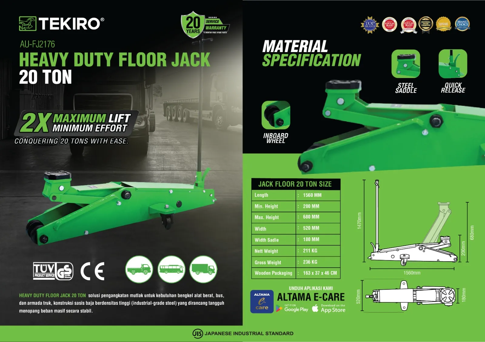 FLOOR JACK TEKIRO