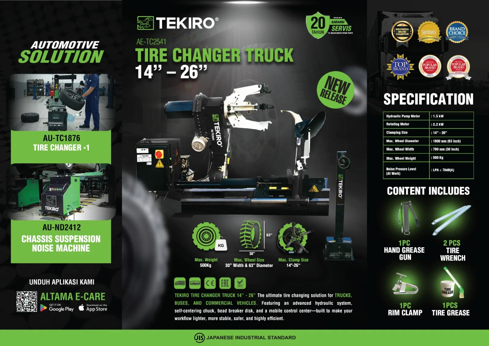 TRE CHANGER FOR TRUCK TEKIRO