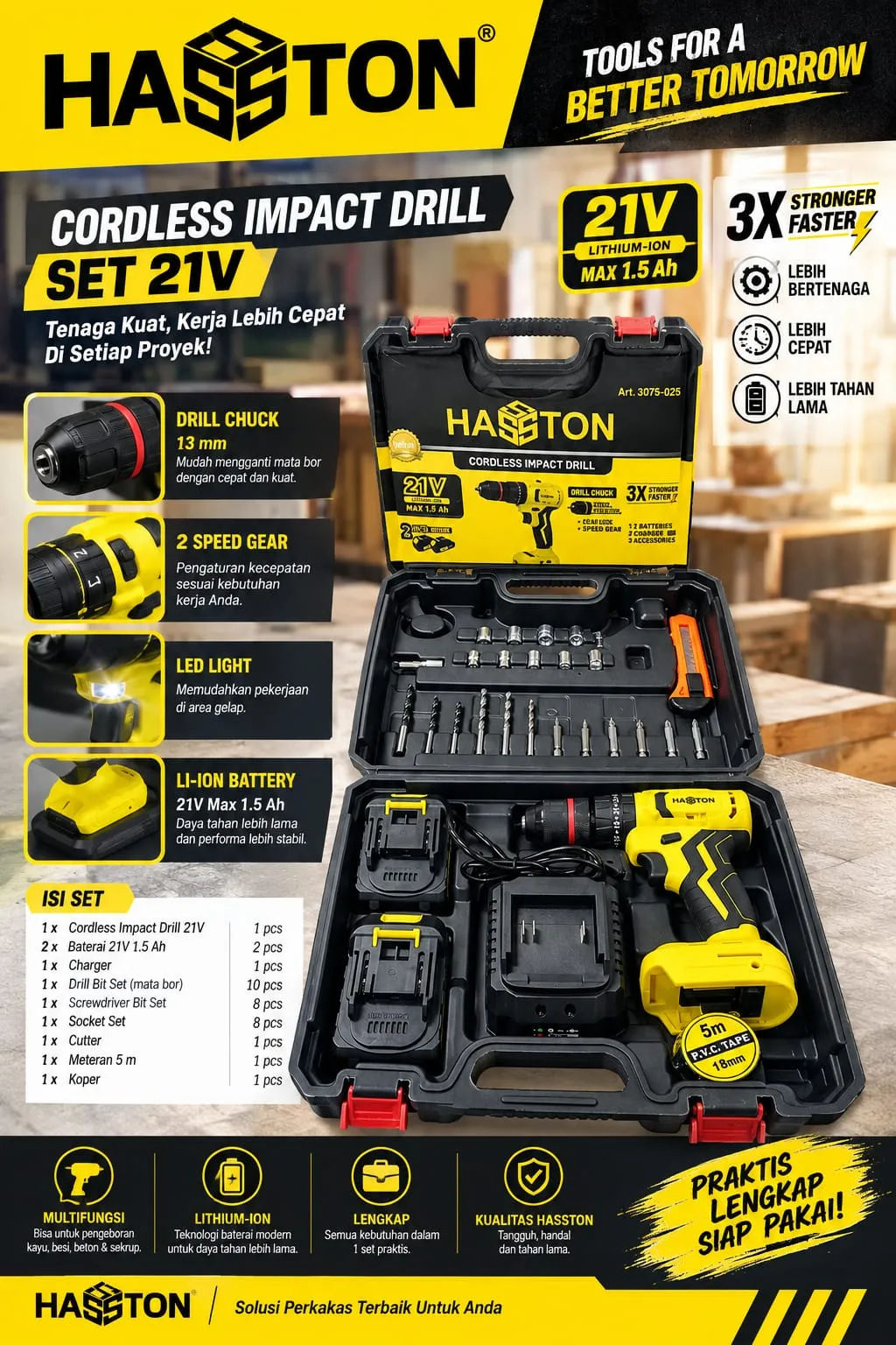 CORDLESS IMPACT DRILL HASSTON