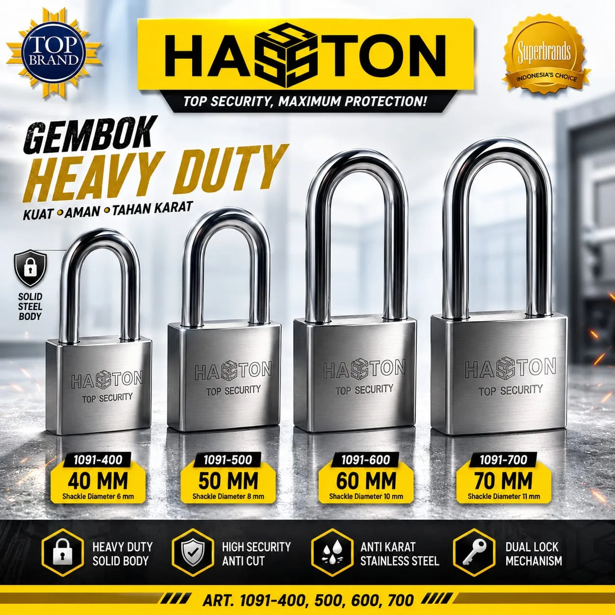 GMBOK PANJANG HEAVY DUTY HASSTON